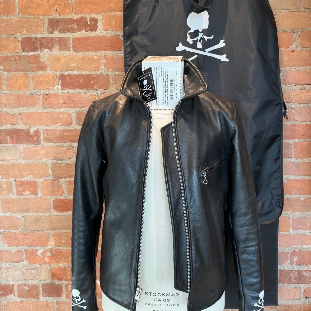 Mastermind Japan × Vanson Leather Lambskin Bomber Jacket